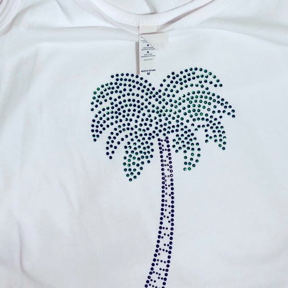 Bling Rhinestone Tank Dress - Palm Tree - Picture 3 of 3